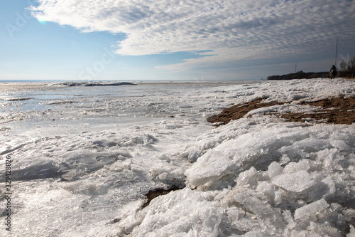 The shore of the Gulf of Finland near St. Petersburg.