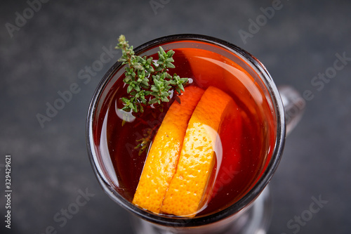 winter drinks with herbs and fruits