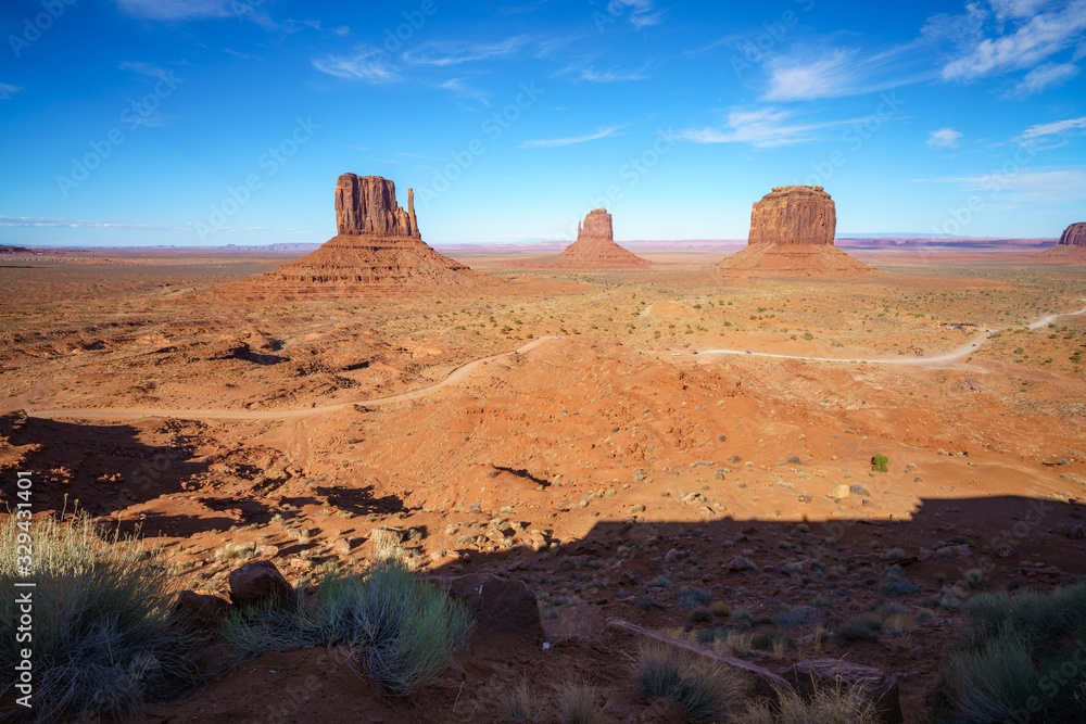 the scenic drive in the monument valley, usa the scenic drive in the monument valley, usa