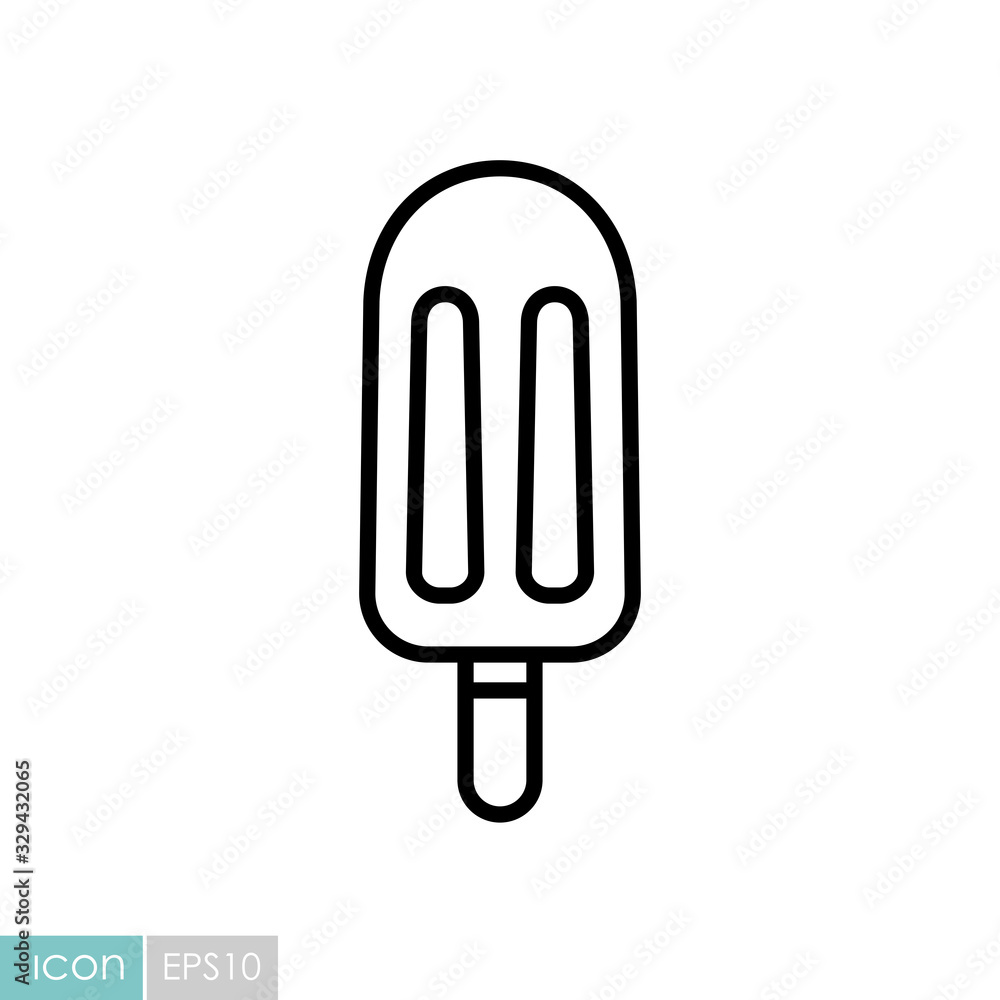 Popsicle vector icon. Fast food sign Popsicle vector icon. Fast food sign