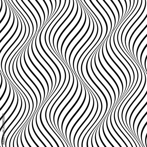 Abstract waving line geometric pattern background for cover, greeting card, flyer. fabric ornament for print. textured minimalism style design wallpaper. Creative vector illustration template