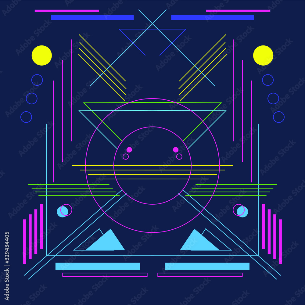 Obraz premium the geometry background vector illustration