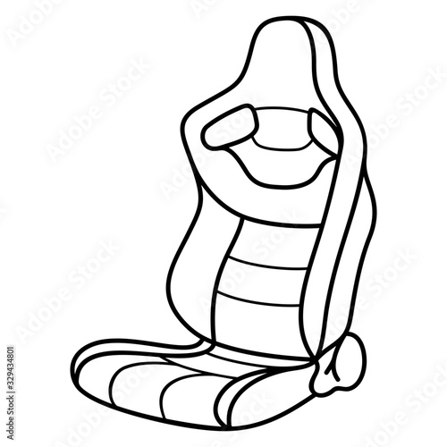 Sports style car driver seat