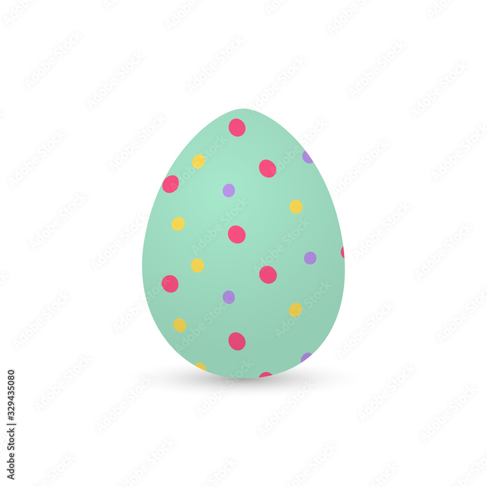 Isolated decorated easter eggs