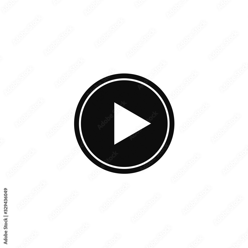 play button on white background play button on white background