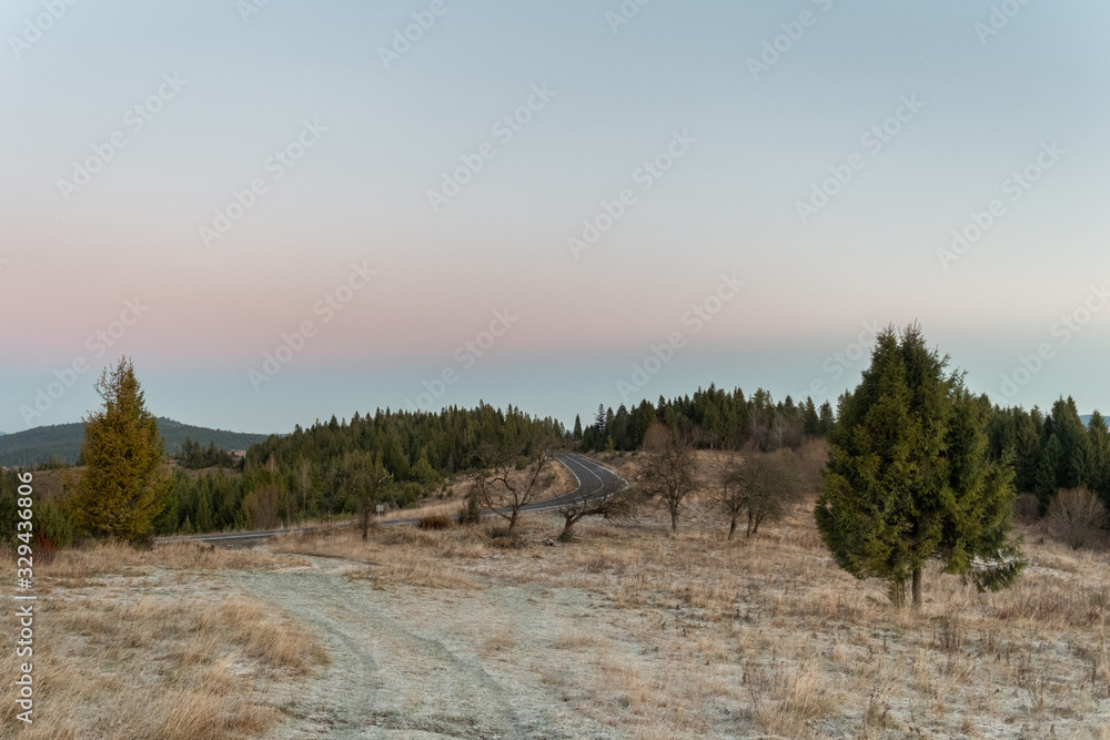 Mountain landscape with rocks and trees Mountain landscape with rocks and trees