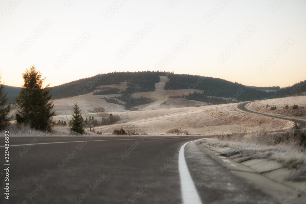 Mountain landscape with rocks and trees Mountain landscape with rocks and trees