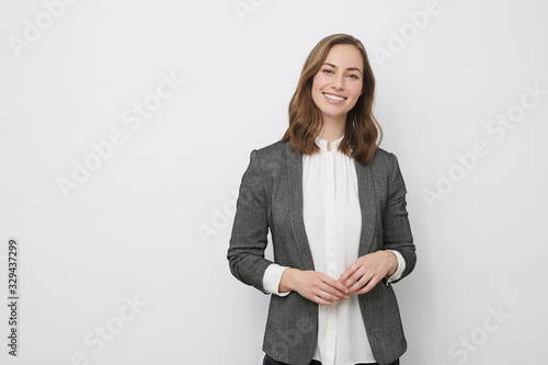 Fototapeta Portrait of beautyful and confident business woman