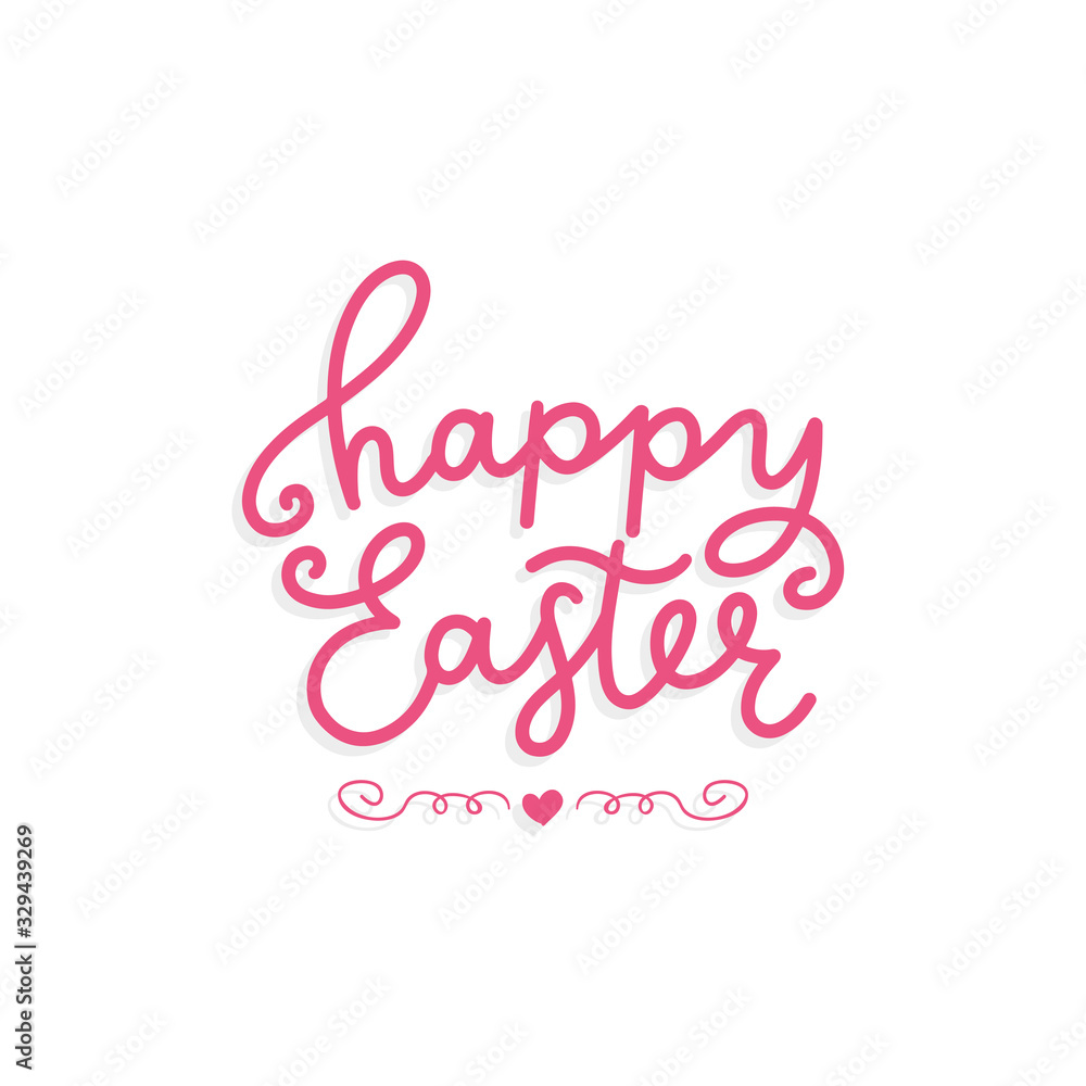 Typography of happy easter