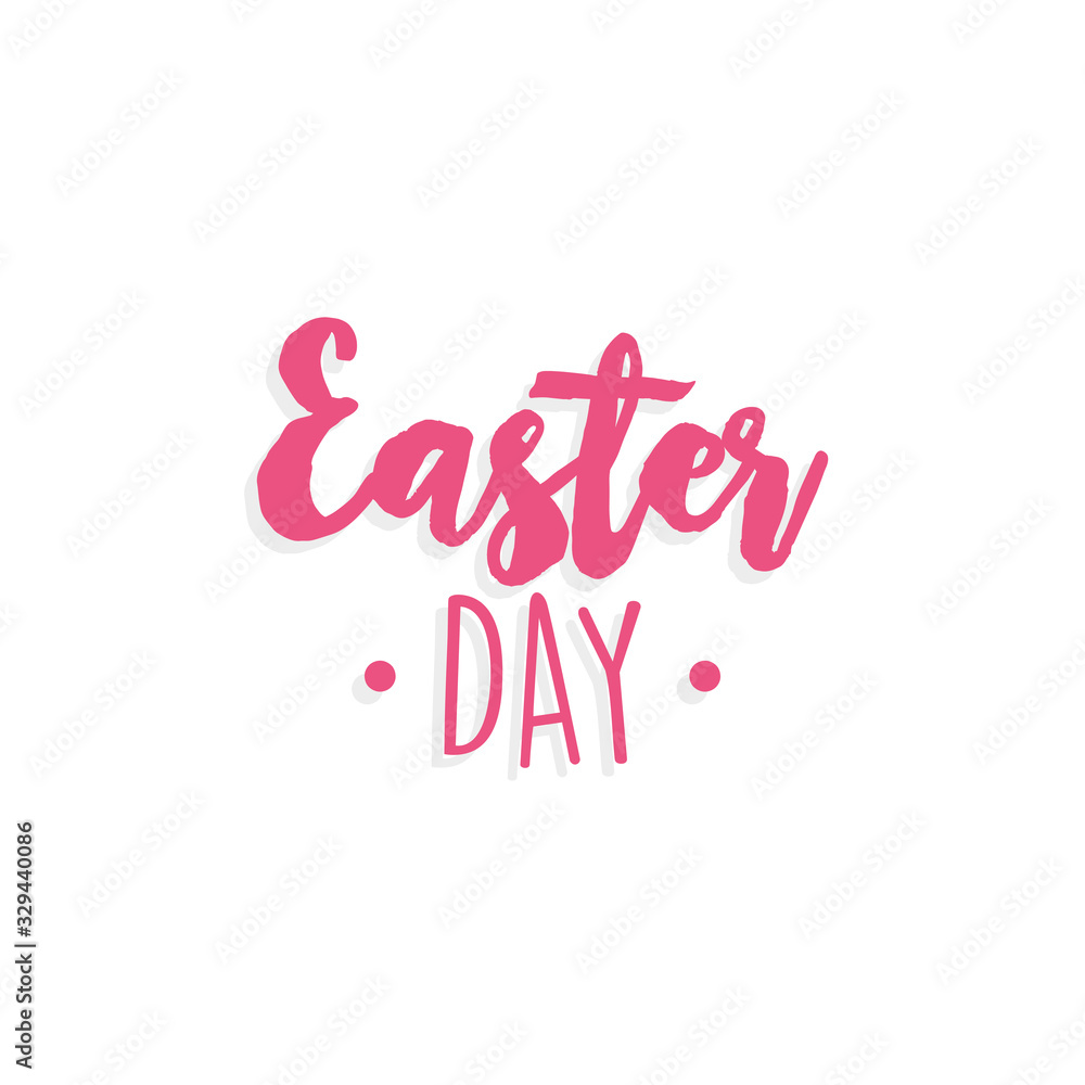 Typography of happy easter