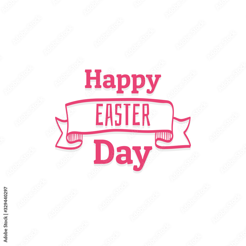 Obraz premium Typography of happy easter