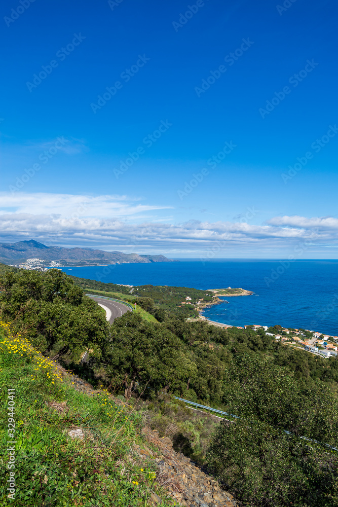 The winding mountain road, Costa Brava, Spain