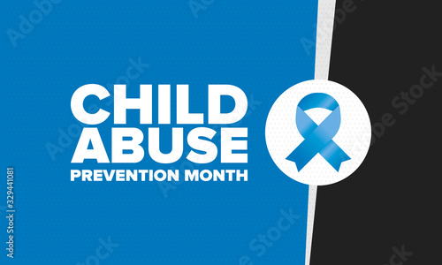 Child Abuse Prevention Month. Celebrate annual in April in United States. Stop child violence. Children protection and safety month. Unity for children. Poster, banner, background. Vector illustration
