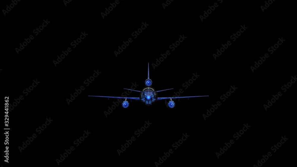 McDonnell Douglas DC-10 Digital Blueprint Scan Wireframe. McDonnell Douglas DC-10 Digital Blueprint Scan Wireframe.