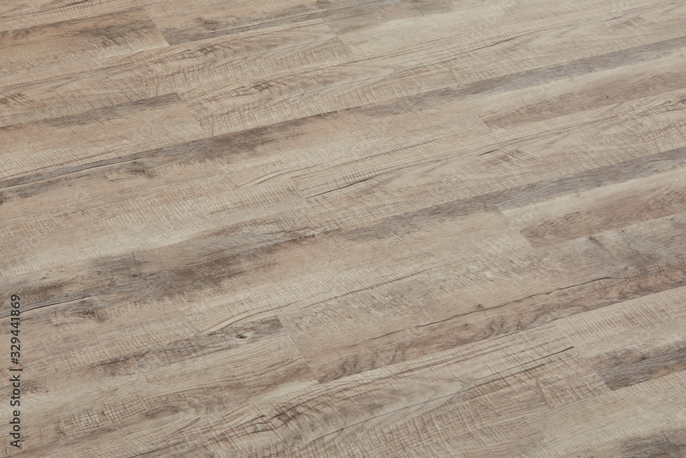 Fototapeta premium Wooden natural texture. New parquet blank. Wooden laminate floor boards background image. Home decor.