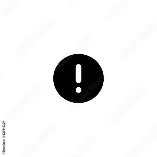 Exclamation Mark icon in bubble vector. Caution icon vector. Warning symbol. Hazard warning sign. Flat design style. Vector EPS 10. 