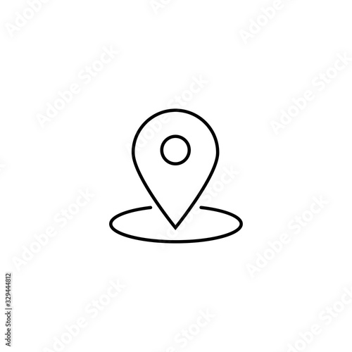 Pin Maps Location sign. Placeholder vector icon. GPS pointer mark symbol. Trendy Flat style for graphic design, Web site, UI. EPS10. - Vector illustration
