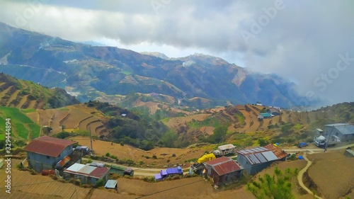 village in mountains photo