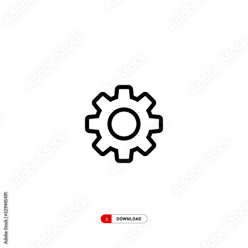 Setting icon vector, Tools, Cog, Gear Sign. Help options account concept. Trendy Flat style for graphic design, logo, Web site, social media, UI, mobile app © Jeyhun