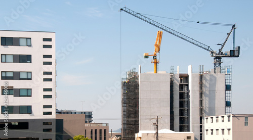 Building progress on the new Multistory Unit building under construction series at Mann St. Gosford. November 28, 2019
