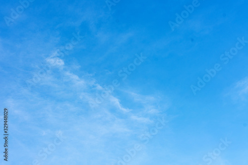 Blue sky with clouds, background, copy space