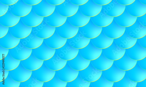 Mermaid kawaii pattern. Fish scale. Vector.