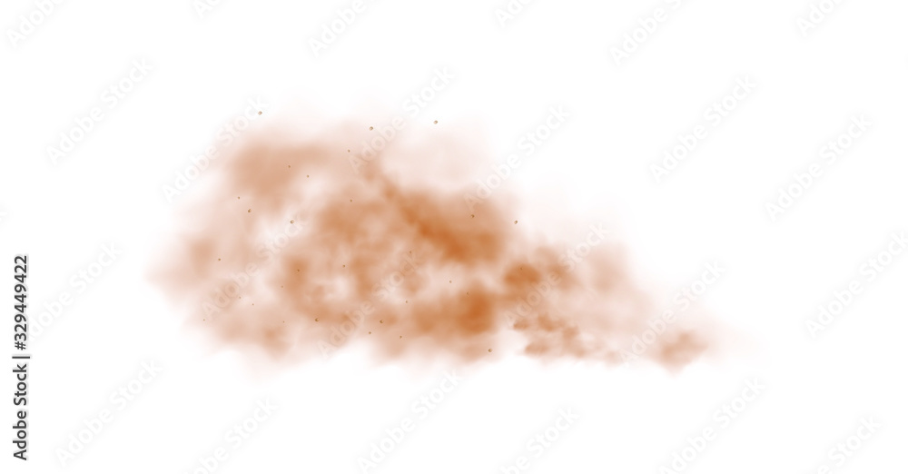 Dust cloud with particles with dirt,cigarette smoke, smog, soil and