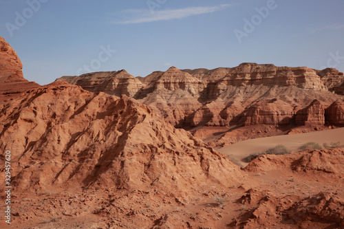 Red cliffs of Khermen Tsav canyon