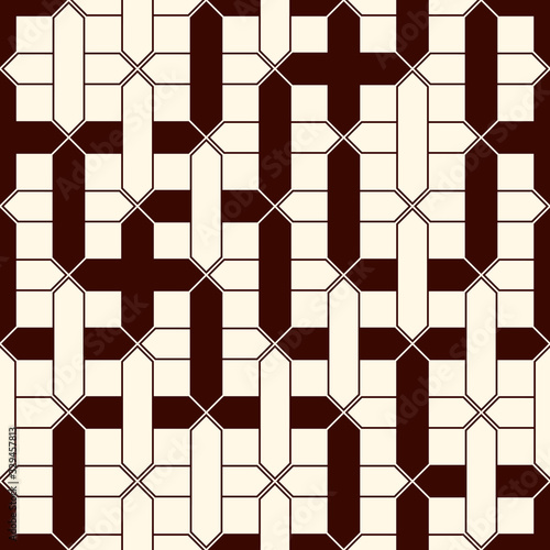 Stylized overlapping pipelines background. Seamless pattern with maze, labyrinth motif. Contemporary linear ornament.
