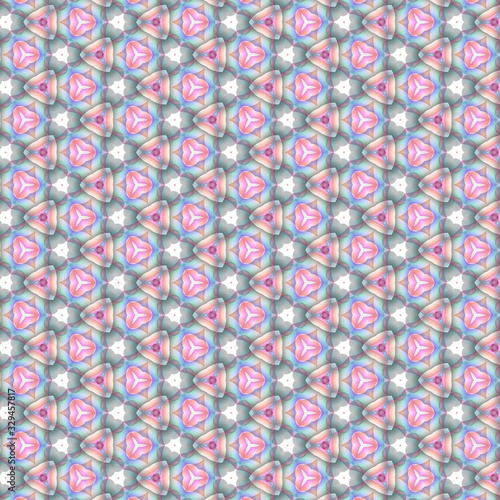 Abstract kaleidoscope background. Ornament for website, corporate style, fashion design and house interior design, as well for hand crafts and DIY. Endless texture.