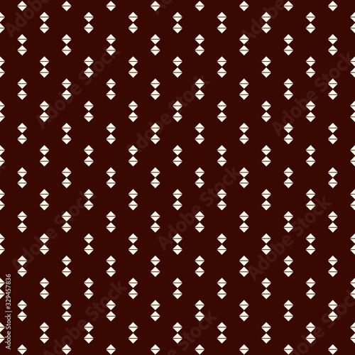 Repeated mini triangles on white background. Simple abstract wallpaper. Seamless pattern design with geometric figures.