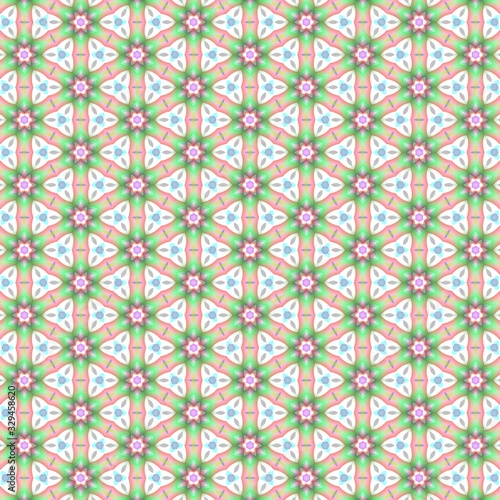 Abstract kaleidoscope background. Ornament for website, corporate style, fashion design and house interior design, as well for hand crafts and DIY. Endless texture.