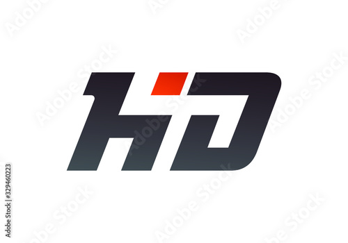 H D HD Initial Letter Logo design vector template, Graphic Alphabet Symbol for Corporate Business Identity