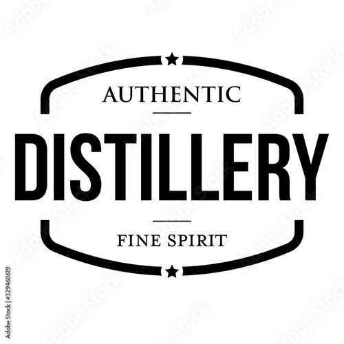 Distillery Fine Spirit vintage sign stamp