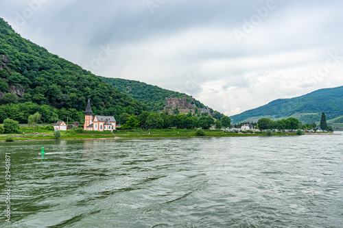 Wallpaper Mural Germany, Rhine Romantic Cruise, a body of water with a mountain in the background Torontodigital.ca