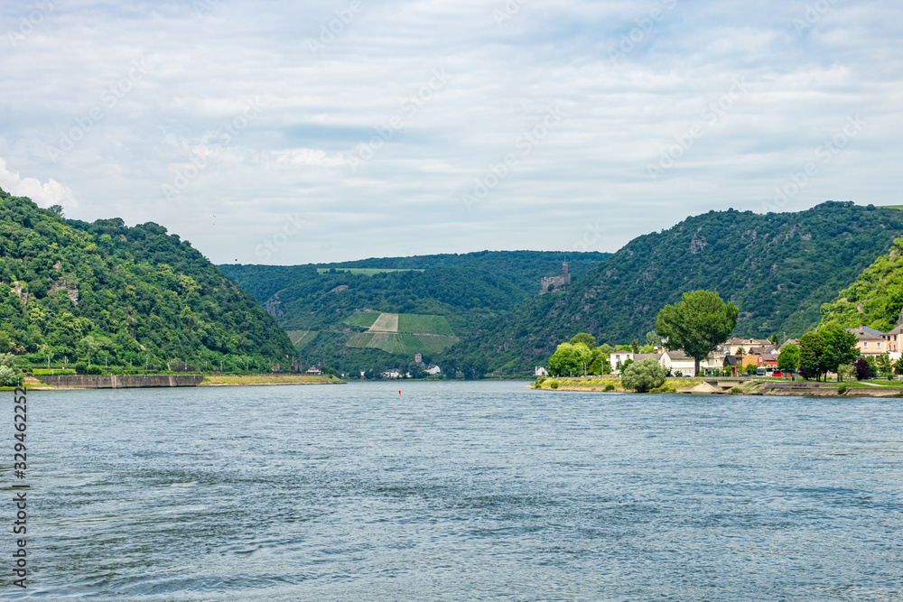 Germany, Rhine Romantic Cruise, an island in the middle of a body of water
