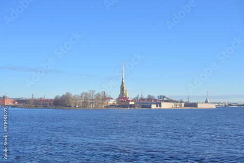 Neva river and Peter and Paul fortress.
