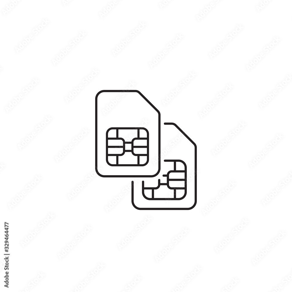 Dual sim cards vector sign. Dual sim cards vector sign.