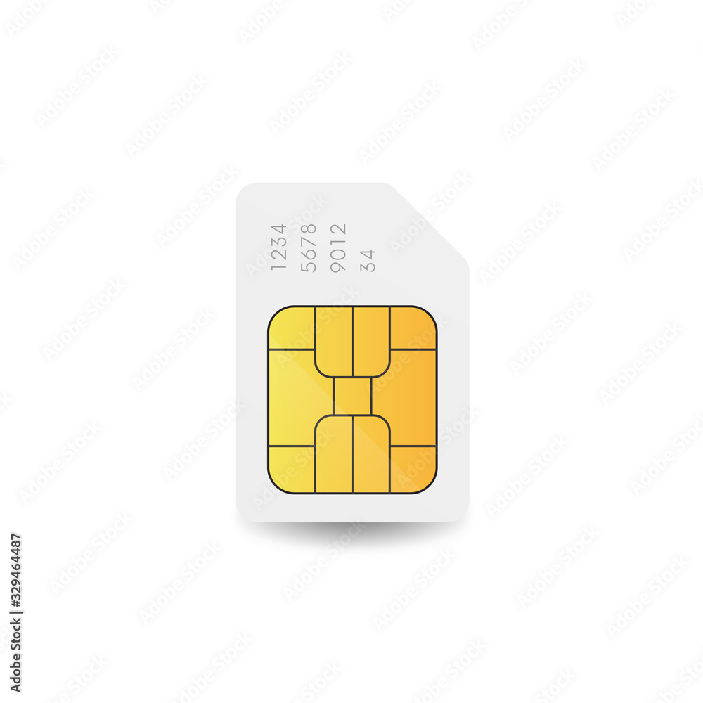 Sim card vector sign. Mobile phone chip icon. Sim card vector sign. Mobile phone chip icon.