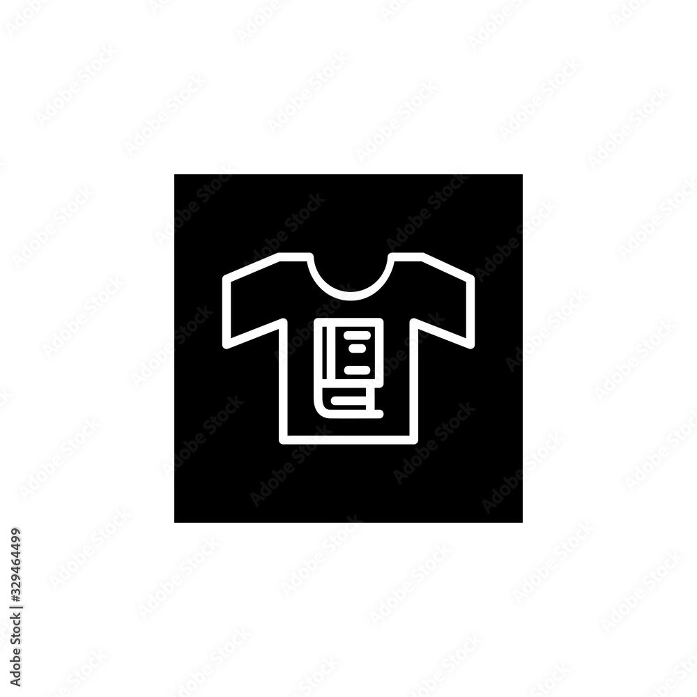 creative shirt icon. Online learning icon. Perfect for application, web, logo and presentation template. Icon design line inverted style creative shirt icon. Online learning icon. Perfect for application, web, logo and presentation template. Icon design line inverted style