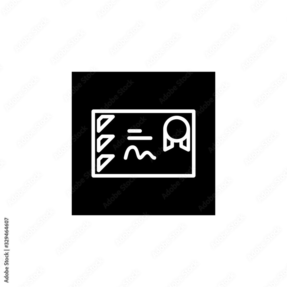 certificate icon. Online learning icon. Perfect for application, web, logo and presentation template. Icon design line inverted style certificate icon. Online learning icon. Perfect for application, web, logo and presentation template. Icon design line inverted style