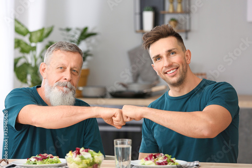 Portrait of senior man and ...