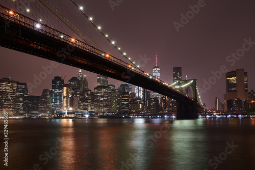 Brooklyn Bridge - New York Skyline at Night