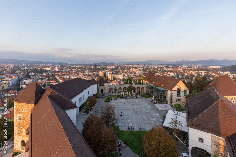 Panoramic view of the Ljubljana castle