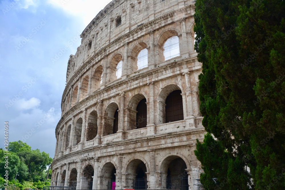Ancient Roman Colosseum in Rome Italy