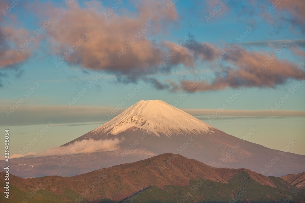 View of Mount Fuji from Yamanakako panoramic viewing platform