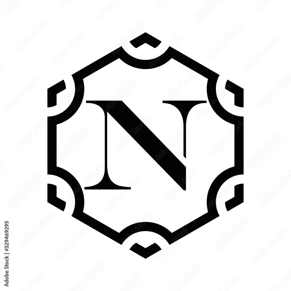 NN N logo design icone NN N logo design icone