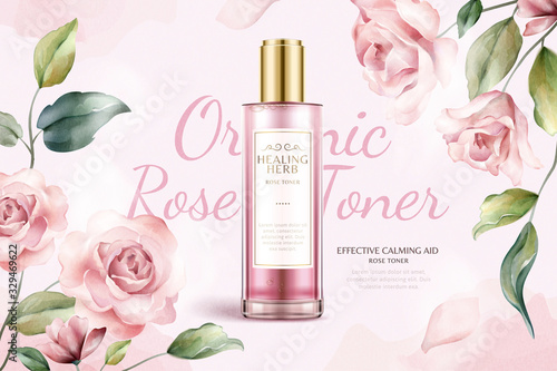 Romantic rose toner ads