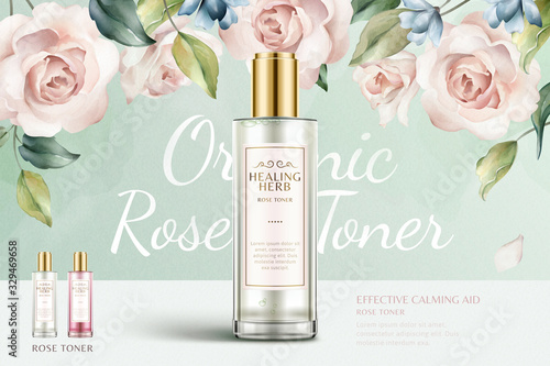 Romantic rose toner ads