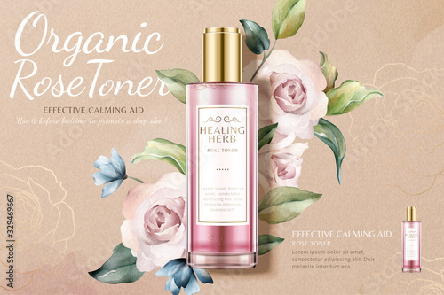 Romantic rose toner ads